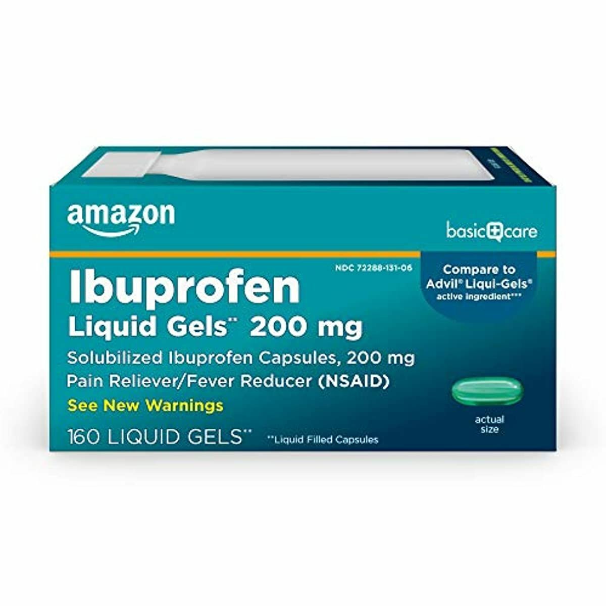 Basic Care Ibuprofen Liquid Gels 200 mg, Pain Reliever/Fever Reducer