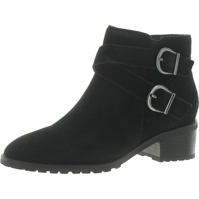 Aqua College Womens Sela Black Suede Booties Shoes 11 Medium (B,M) BHFO 4293
