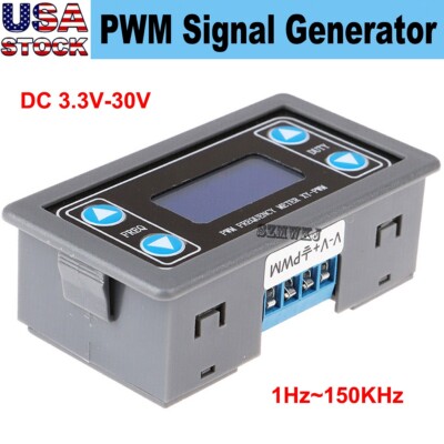 LCD Signal Generator DC PWM Pulse Frequency Adjustable Duty Cycle Test Equipment