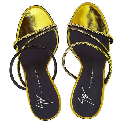Pre-owned Giuseppe Zanotti Quiet 105 Julianne Embellished Mules In Check Description