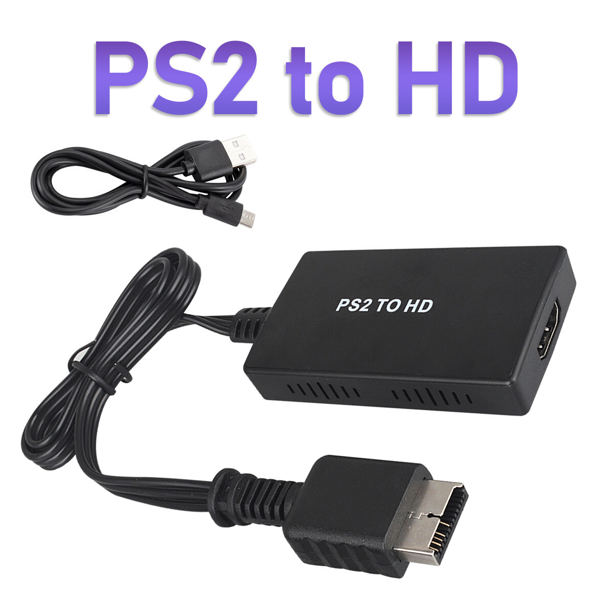 PS2 to HDMI Converter Video Adapter HD with 3.5mm Audio Cable For PlayStation2