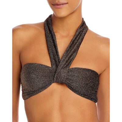 Женский купальник-бикини Ramy Brook Sparkle Lura Top Черный металлик S BHFO 2723