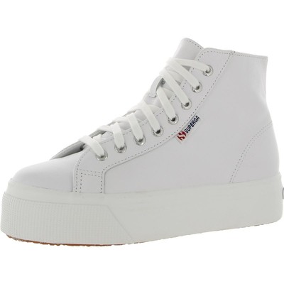 

Superga Mens 2705 Белые повседневные и модные кроссовки 6.5 Medium (D) BHFO 4942, White leather, 2705