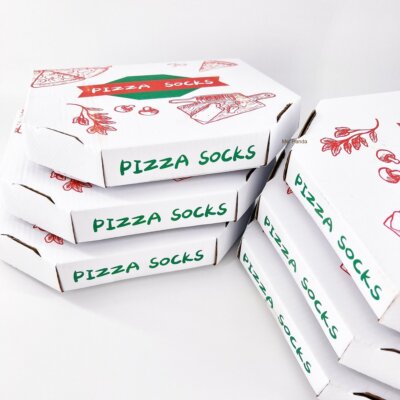 Pizza Socks Box 4 Pairs Weird Funny Crazy Gift Socks