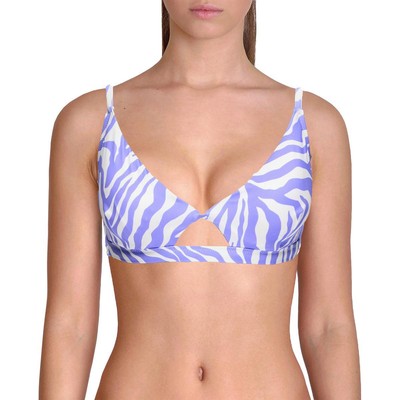 Дизайнерский женский фиолетовый купальник-бикини на косточках с животным принтом, 34D BHFO 2554