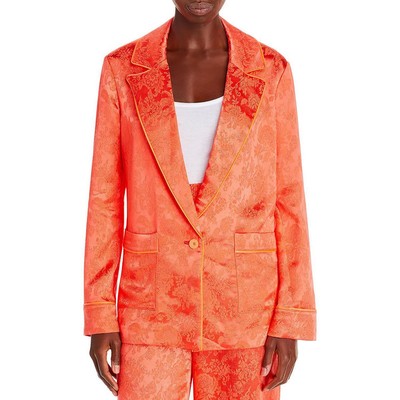 

Женский сатиновый пиджак для сна Alice and Olivia BHFO 5042, Bright coral