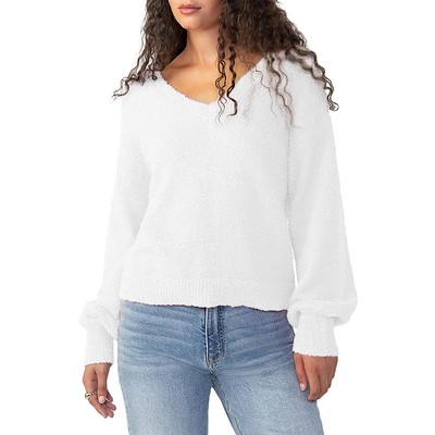 Уютный пуловер-свитер с V-образным вырезом и текстурой Sanctuary Womens BHFO 1679