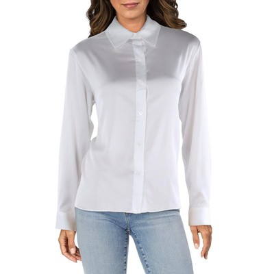 Женская офисная рубашка на пуговицах с воротником цвета слоновой кости Ramy Brook Womens Rayne, S BHFO 0660