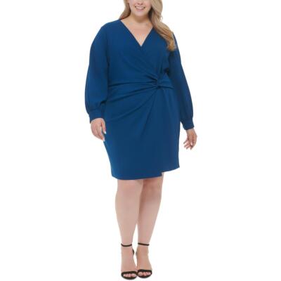 

Женское платье миди DKNY с заворотом сбоку, плюс BHFO 2417, Deep ocean