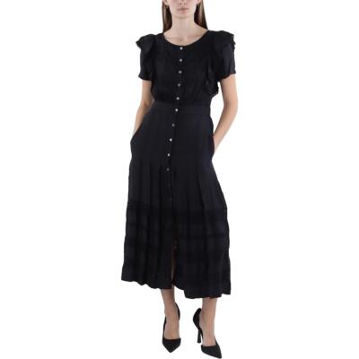 Женское миди-платье LoveShackFancy Kesari с вышивкой на пуговицах BHFO 4351