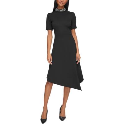 Женское платье А-силуэта с пышными рукавами и расклешенными рукавами от Карла Лагерфельда в Париже BHFO 1840