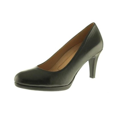 

Женские черные кожаные туфли-лодочки Naturalizer Michelle 9, средние (B,M) BHFO 2023, Black leather, Michelle