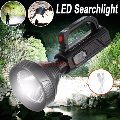 Rechargeable LED Searchlight Portable Super Bright Handheld Spotlight Flashlight