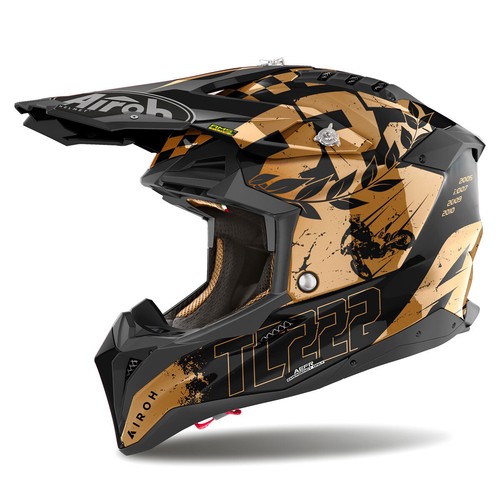 Motocross Helmet Airoh Aviator 3 TC222 The Legend Black Gold | eBay