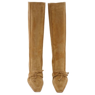 Pre-owned Burberry Knee-high Suede Storm Boots