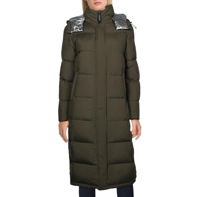 

Женское зеленое зимнее длинное теплое пуховое пальто Sanctuary  BHFO 9523, Olive/metallic silver, Y021734BO