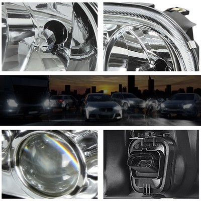 For 99-06 Volkswagen Golf/Cabrio Chrome Housing Headlight w/Projector Fog Lamp