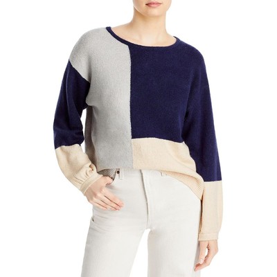 

Madison + Hudson Женский вязаный пуловер с цветными блоками и ребристой отделкой BHFO 3337, Navy