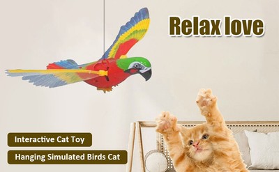 Simulation Bird Interactive Cat Toy Electric Hanging Eagle Flying Bird Cat-.·