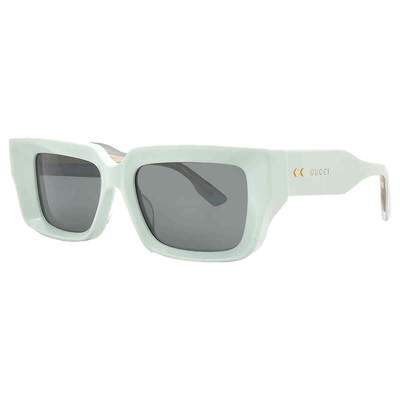Pre-owned Gucci Grey Rectangular Unisex Sunglasses Gg1529s 003 54 Gg1529s 003 54 In Gray
