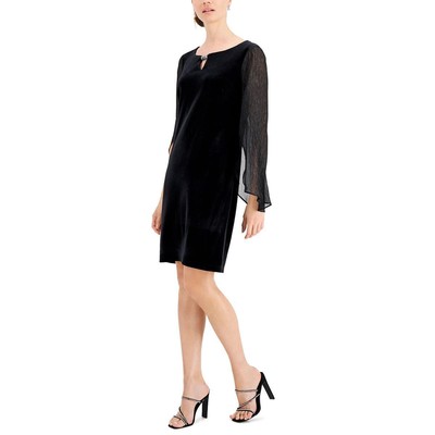 Connected Apparel Womens Black Velvet Cocktail and Party Dress 8 BHFO 8353