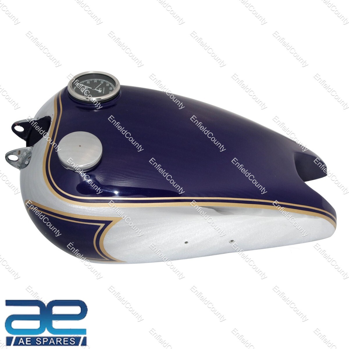 BSA C11 C10 Blue Chrome Petrol Fuel Tank With Speedometer , Cap & Tap
