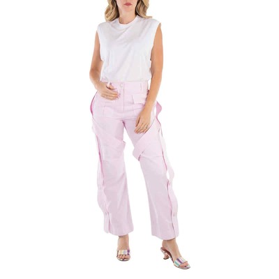 Pre-owned Burberry Ladies Pale Candy Pink Amelia Straight-leg Trousers