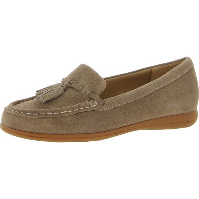 

Женские коричневые замшевые лоферы Trotters Dawson 7 Medium (B,M) BHFO 0396, Stone suede, Dawson