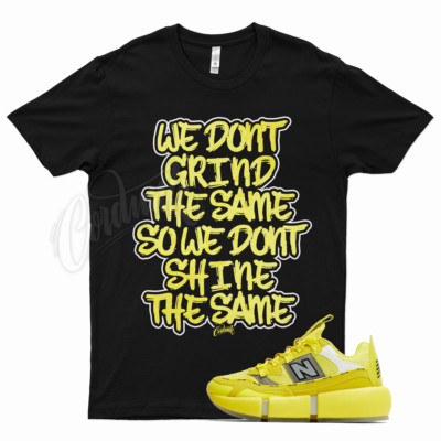 Black GRIND T Shirt for Balance Vision Racer Jaden Smith Yellow NB Visions