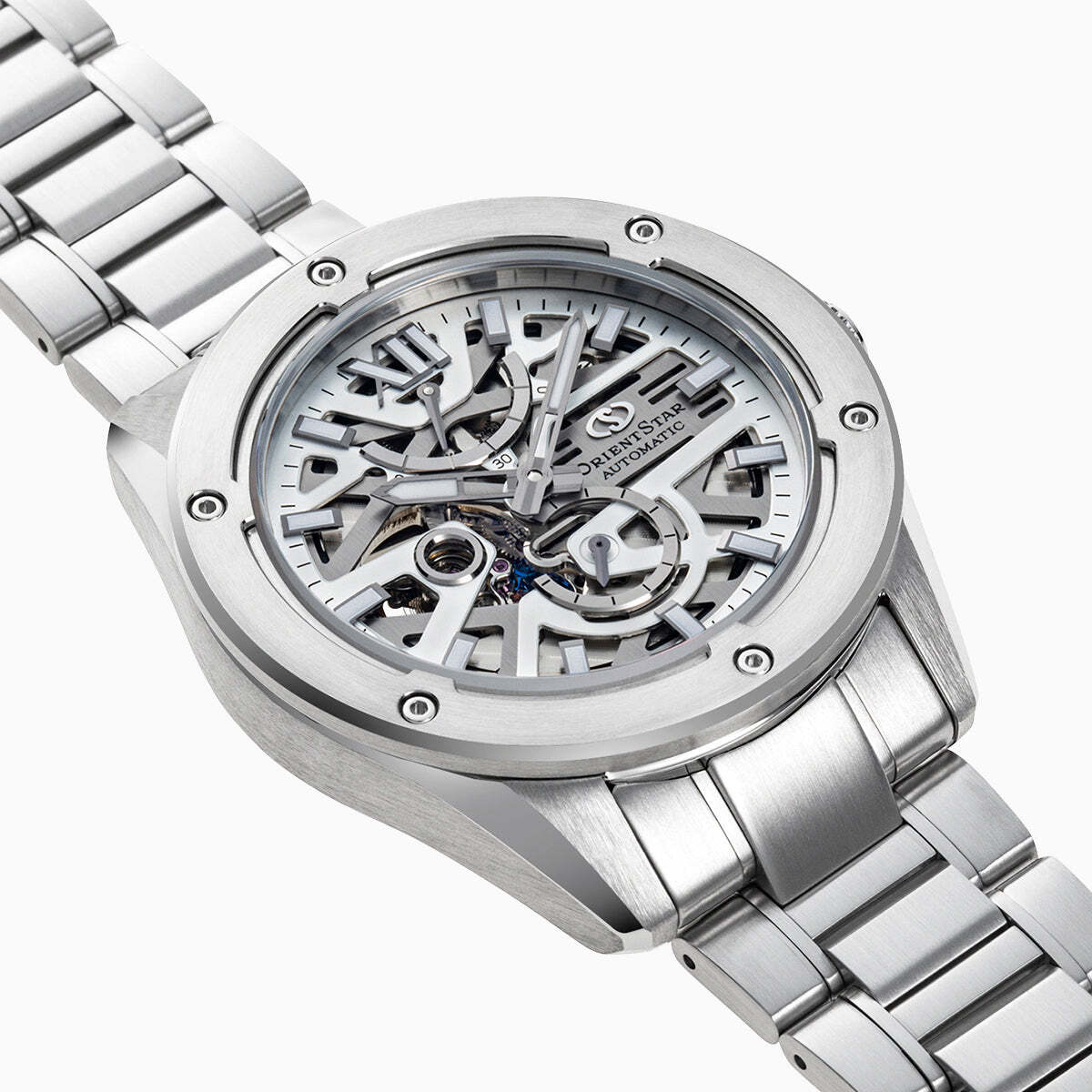 Pre-owned Orient Star Rk-bz0001s Avant-garde Skeleton Mechanical Automatic Watch 42.3mm