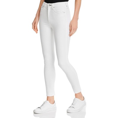 

Rag - Bone Женские белые узкие брюки до щиколотки Nina с высокой посадкой  BHFO 5661, Белый