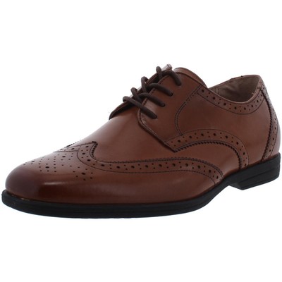 

Florsheim Boys Reveal Туфли дерби Wingtip Jr Tan 2 Medium (D) Little Kid 5469, Cognac leather
