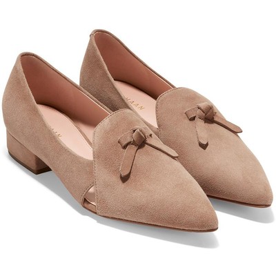 Женские мокасины Cole Haan Viola Skimmer из искусственной замши с острым носком BHFO 3987