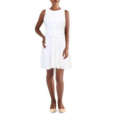 

Женское мини-платье на работу Alice and Olivia Wesley White Flare  BHFO 7047, Белый
