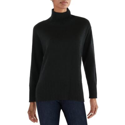 Eileen Fisher Womens Green Wool Ribbed Knit Pullover Sweater Top M BHFO 6480