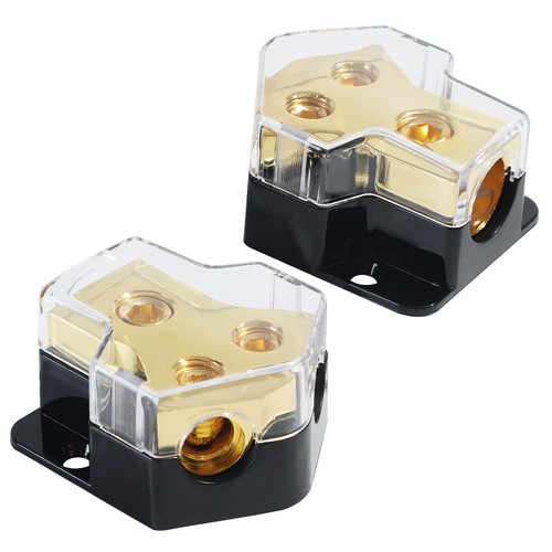 Car Audio Splitter Amp Power 0/2/4 Gauge In 4/6/8 Gauge Out Distribution Block