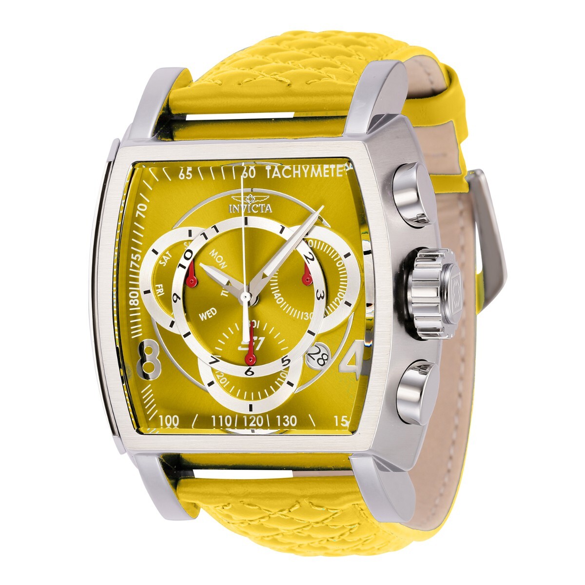 Pre-owned Invicta S1 Rally Swiss Ronda Z60 Fe Caliber Men's Watch - 48mm, Yellow (44033)