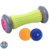 Ryson Foot Roller Massage Ball for Relief Plantar Fasciitis and Reflexology Massager for Deep Tissue Acupresssure Recovery for PLA Relax Foot Back Leg Hand Tight Muscle, 1 roller and 2 Spiky Balls