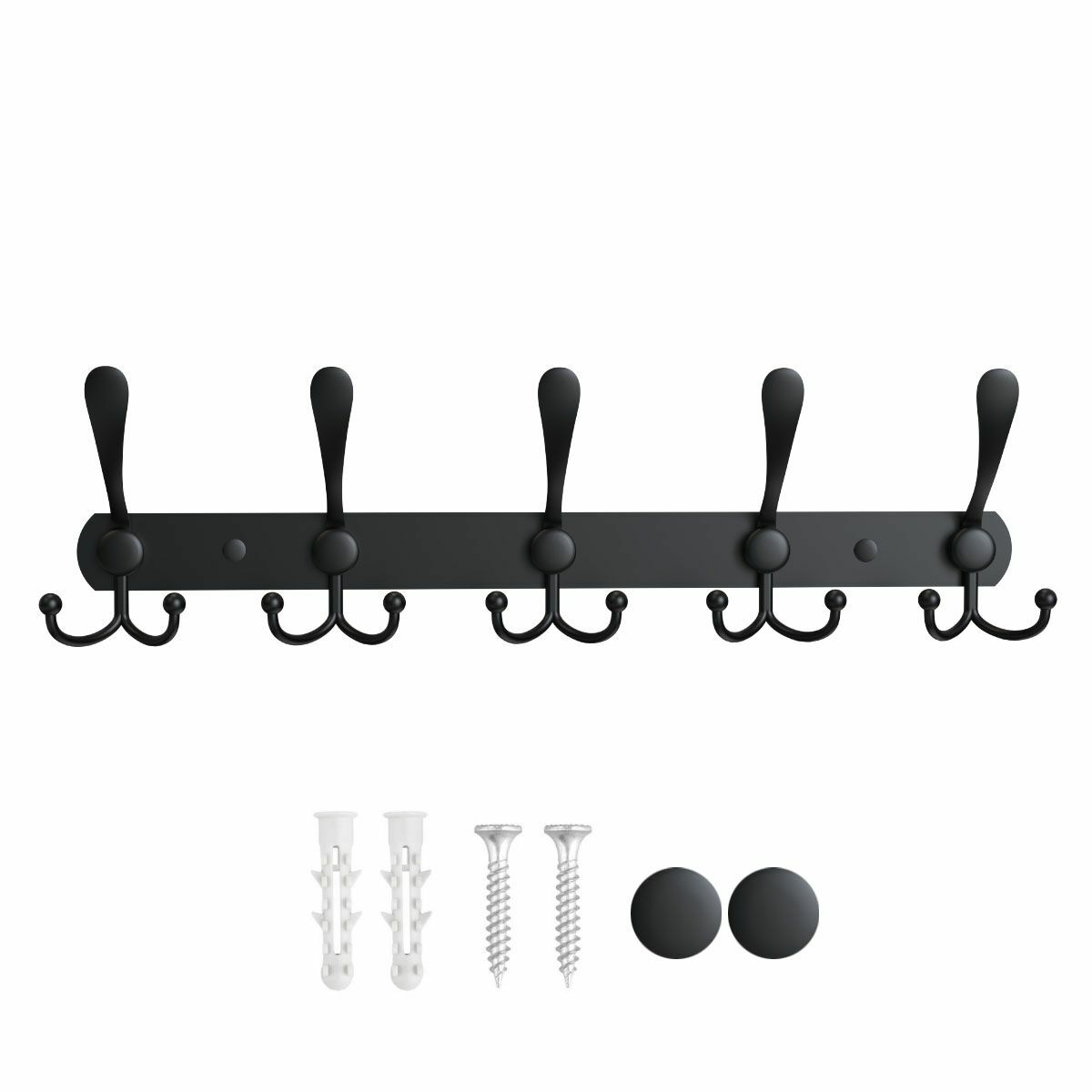 15 Hooks Stainless Steel Coat Robe Hat Clothes Wall Mount Rack Towel Hanger USA
