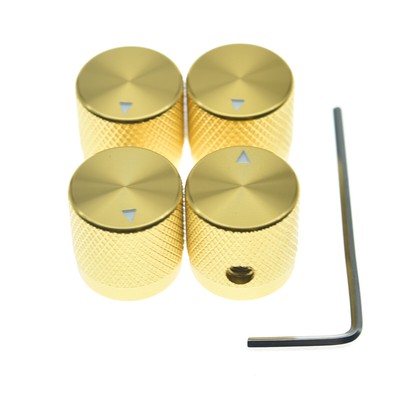 4pcs 43/64''(17mm)Diam. Metal Pot Knobs w/ Set Screw fits Guitar/Bass/Efffects