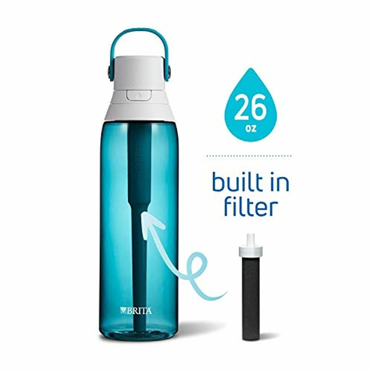 Brita Premium Filtering Water Bottle Hard Sided 26 Ounce ...
