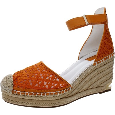 Женские босоножки на танкетке Franco Sarto Marsha оранжевого цвета, размер 11, средний (B,M), BHFO 7061