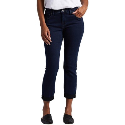 Джинсы Jag Женские Carter Blue Girlfriend Dark Wash Denim Узкие джинсы-скинни 8 BHFO 6947