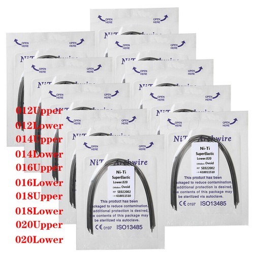 10 Bolsas Dental Arcos de Ortodoncia Redondos Niti Arco de Alambre Su js Wires