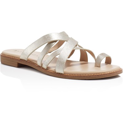 

Женские сандалии Via Spiga Reese2 Silver Slide Sandals 7.5 Medium (B,M) BHFO 6893, Platinum leather