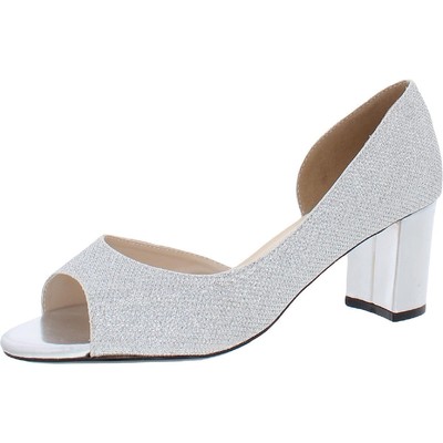 

Женские блестящие туфли-лодочки Benjamin Walk с открытым носком Joy BHFO 0793, Серебряный, Joy