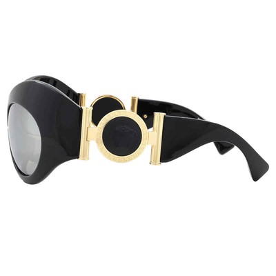 Pre-owned Versace Light Grey Irregular Ladies Sunglasses Ve4462 Gb1/6g 58 Ve4462 Gb1/6g 58 In Gray