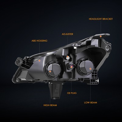 For 09-12 Chevy Traverse LS LT Factory Style Right Side Headlight Lamp Chrome