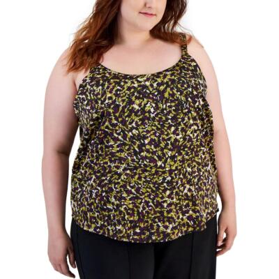Женская майка с круглым вырезом Bar III Cami Shell Top Plus BHFO 7536