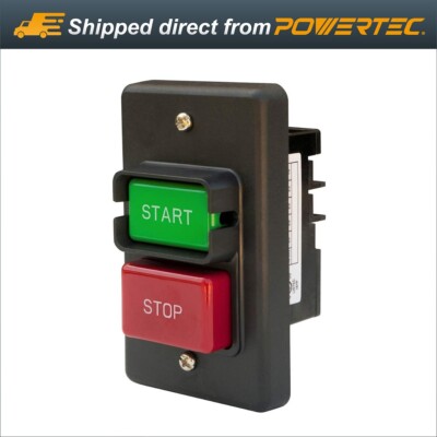 POWERTEC 110/220V Single Phase On/Off Switch, 3HP, fits Table Saw, Band Saw